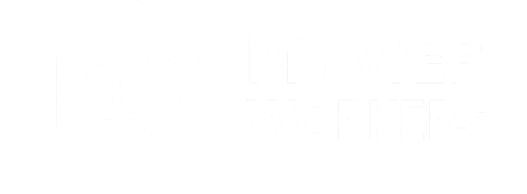 my web workers logo white